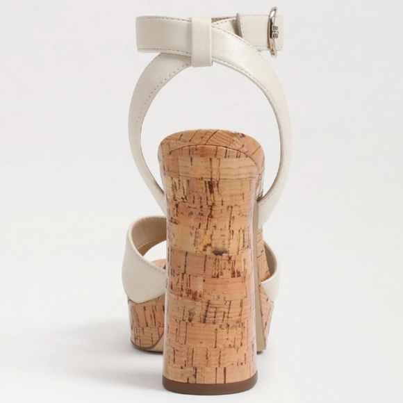 Sam Edelman Kayna Platform High Block Heel Sandal Ivory 8 - Picture 5 of 11